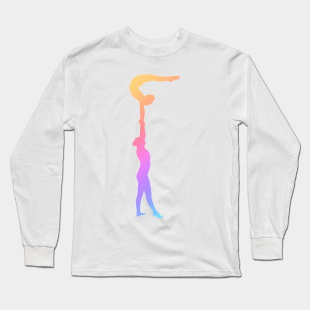 A women’s pair doing high hand arch Long Sleeve T-Shirt by artsyreader